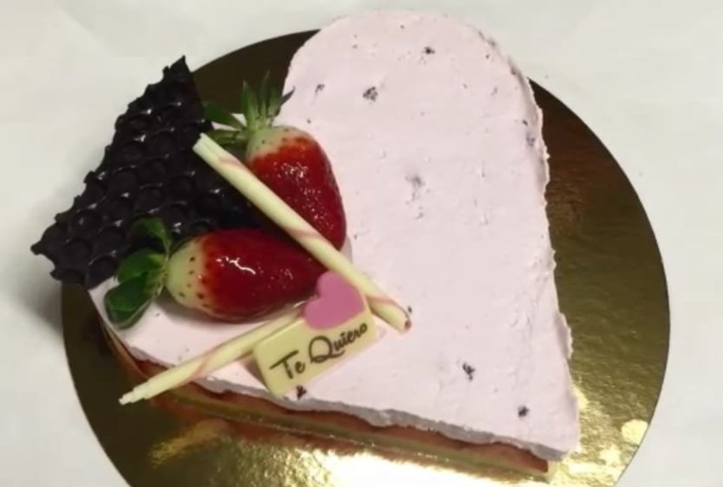 Mousse de fresas para San Valentin